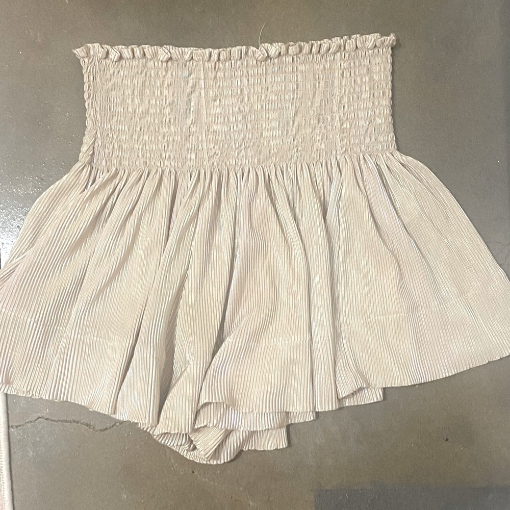 champagne gold shorts